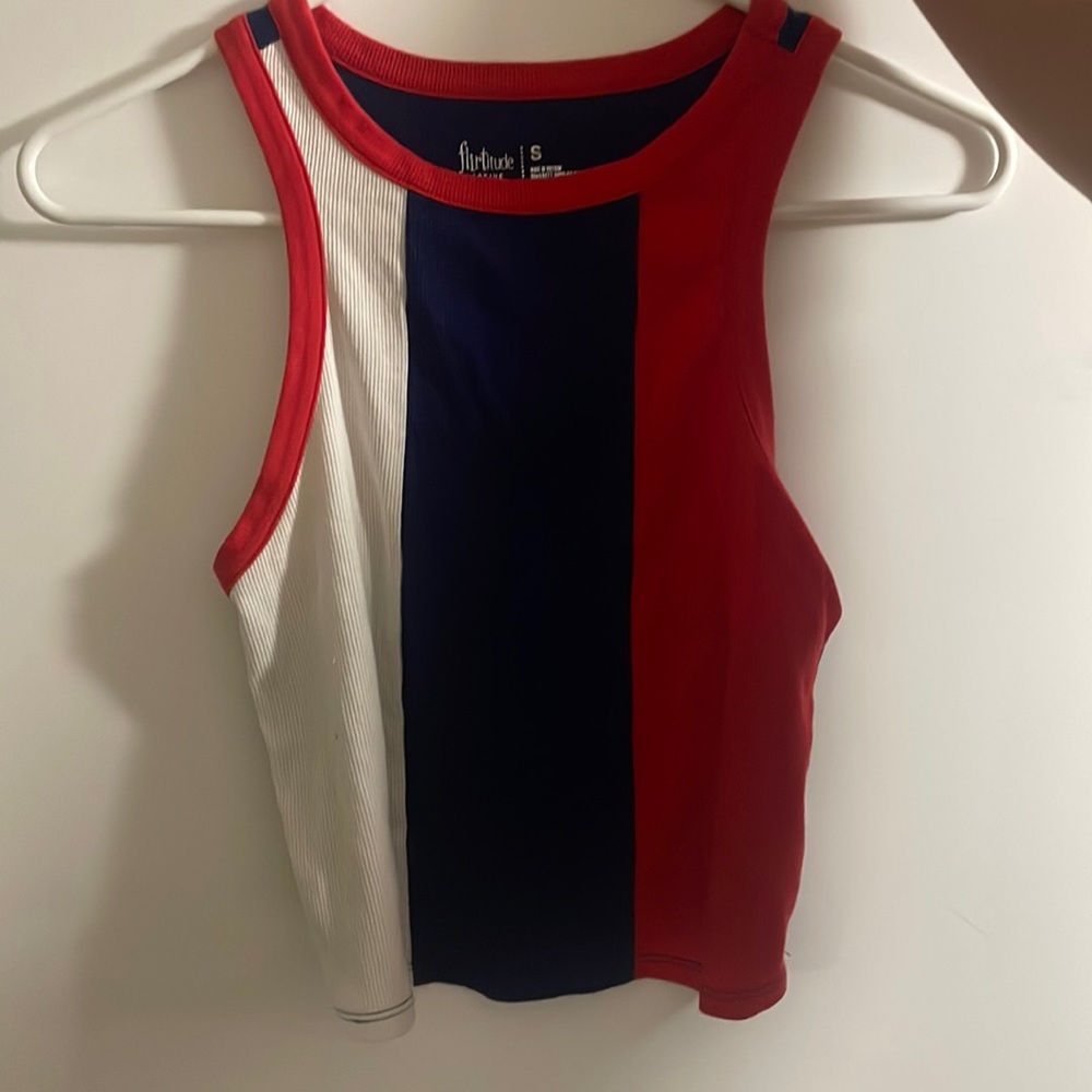 Red white and blue Tank top